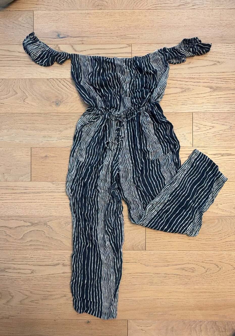 Navy Off The Shoulder Jumpsuit